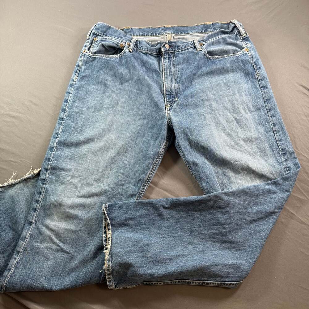 Polo Ralph Lauren Classic Fit Jeans Mens 40x32 Distressed Light Wash Denim